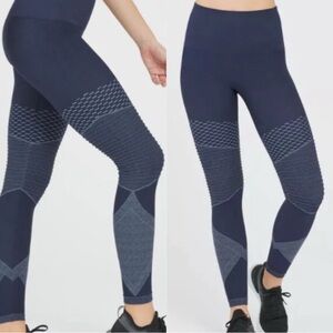 SPANX Look At Me Now Seamless Moto Leggings blue 50200R Woman's Size XL